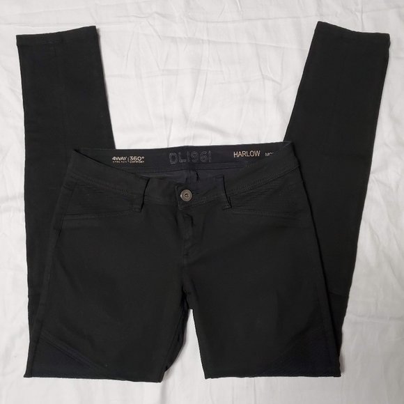 DL1961 'Harlow' Moto Black Skinny Jeans NWOT - Picture 5 of 12